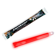 Load image into Gallery viewer, 6'' Red Cyalume ChemLight Military Grade Lightstick 12hrs
