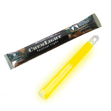Load image into Gallery viewer, 6'' Yellow Cyalume ChemLight Military Grade Lightstick 12hrs