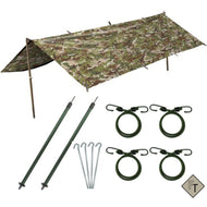 Basha Shelter Bundle - Bivi Sheet, Poles, Tent Pegs & Bungees