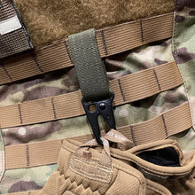 Load image into Gallery viewer, Velcro MOLLE/Belt HK style Snap Hook Attachment (OG/Tan)
