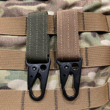 Load image into Gallery viewer, Velcro MOLLE/Belt HK style Snap Hook Attachment (OG/Tan)
