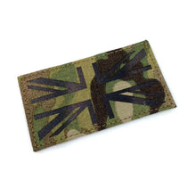 Load image into Gallery viewer, Union Jack Black Reflective MTP Laser Cut IFF Velcro Patch
