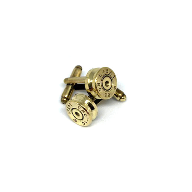 7.62mm Round Brass Cufflinks